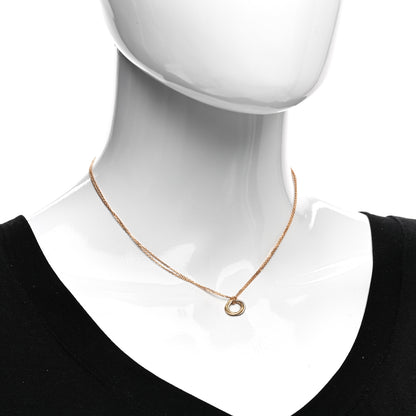 Cartier 18K Pink Yellow White Gold Trinity Double Chain Pendant Necklace 2 of 4