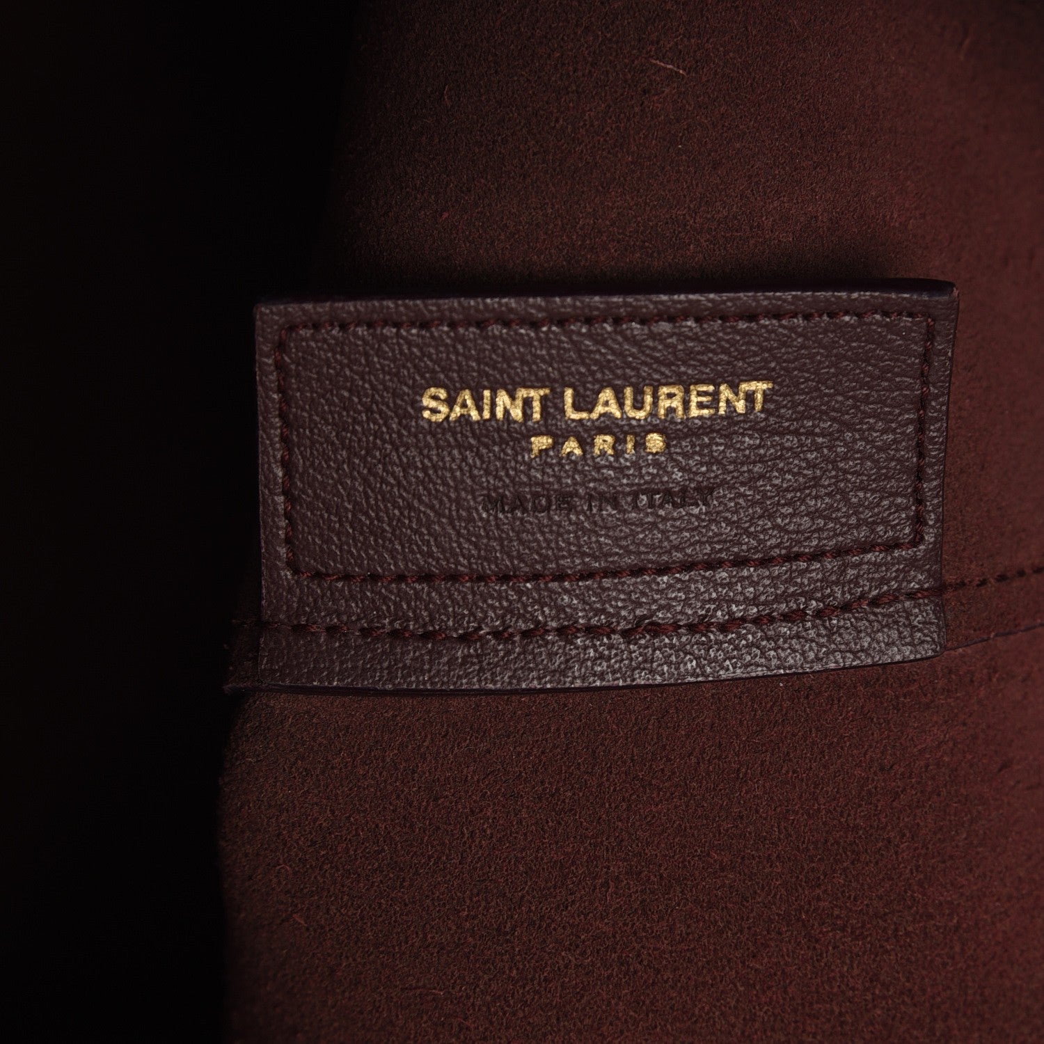 Saint Laurent Calfskin Large Shopping Tote Bordeaux 6 of 8