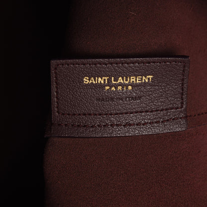 Saint Laurent Calfskin Large Shopping Tote Bordeaux 6 of 8