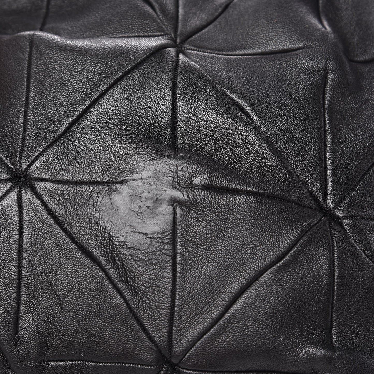 Lambskin Quilted Soft Squares Origami Flap Black