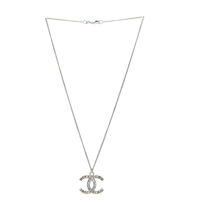 Chanel Baguette Crystal CC Necklace Light Gold 3 of 5