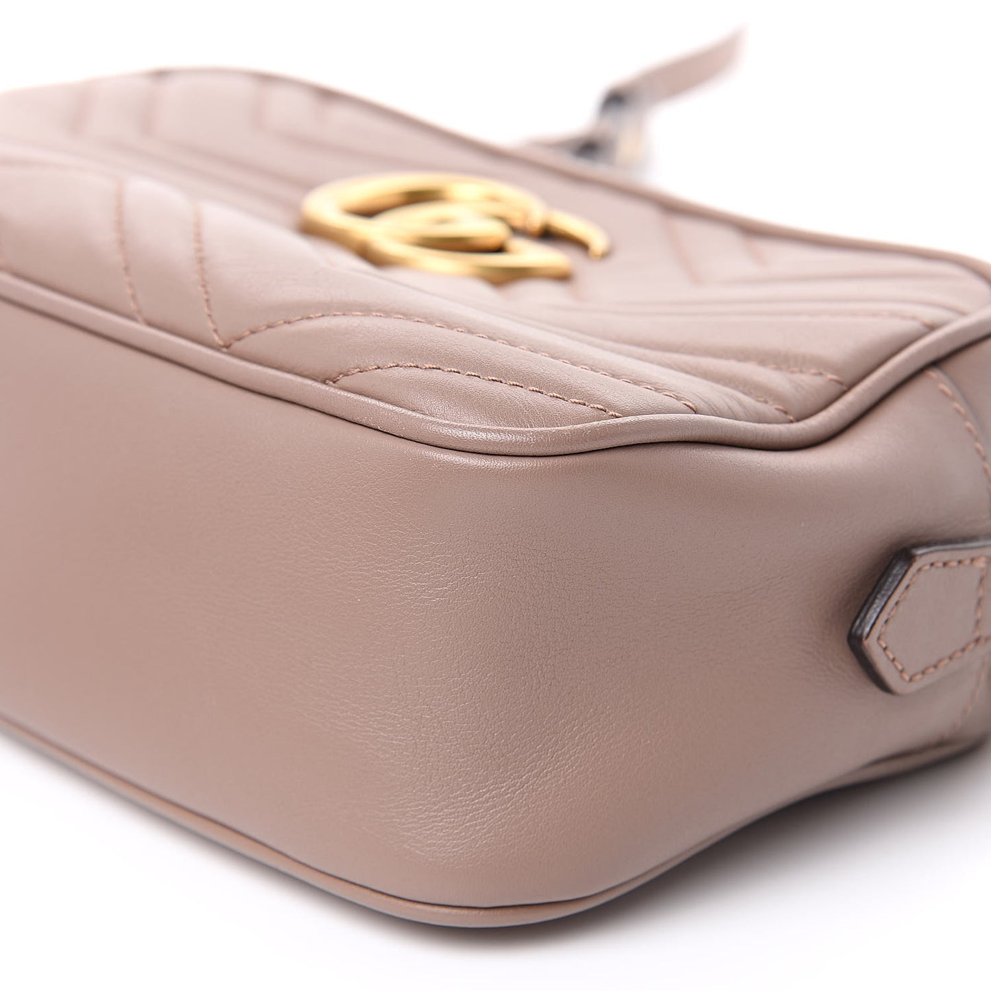 Calfskin Matelasse Small GG Marmont Chain Shoulder Bag Porcelain Rose