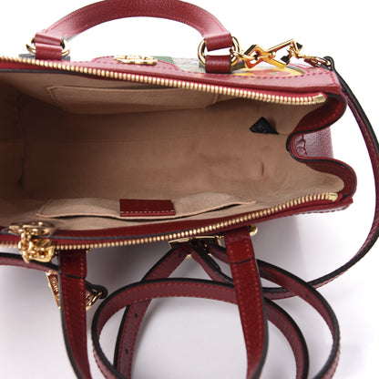 Gucci GG Supreme Monogram Flora Web Small Ophidia Tote Bag Red 6 of 12