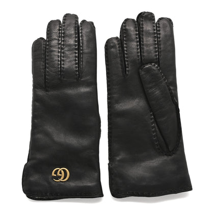 Gucci Nappa Lambskin Maya GG Gloves 6.5 Black 1 of 10
