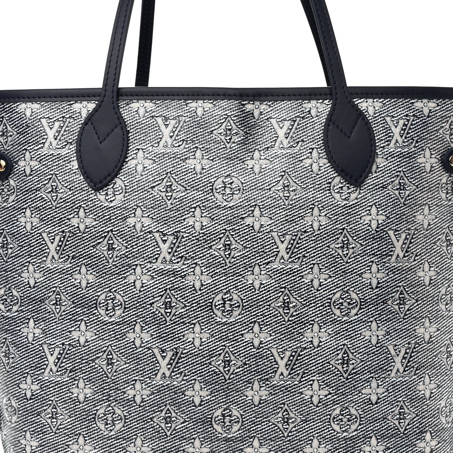 Louis Vuitton Monoglam Neverfull MM Blue 8 of 11