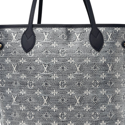 Louis Vuitton Monoglam Neverfull MM Blue 8 of 11