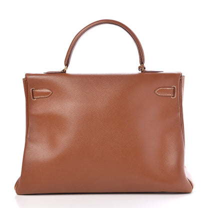 Hermes Courchevel Kelly Retourne 35 Gold 4 of 40