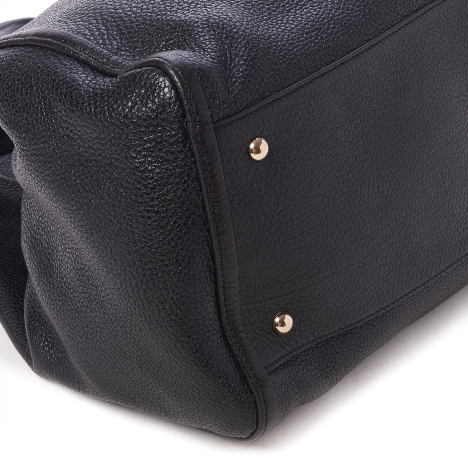 Gucci Pebbled Calfskin Large Soho Shoulder Bag Black 7 of 10