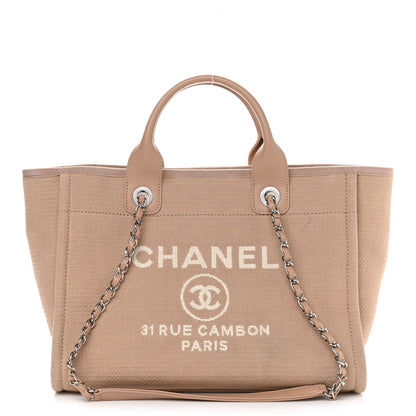 Chanel Mixed Fibers Small Deauville Tote Beige 3 of 16