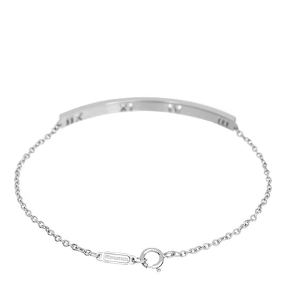 Tiffany 18K White Gold Diamond Atlas Bar Pierced Bracelet 2 of 3