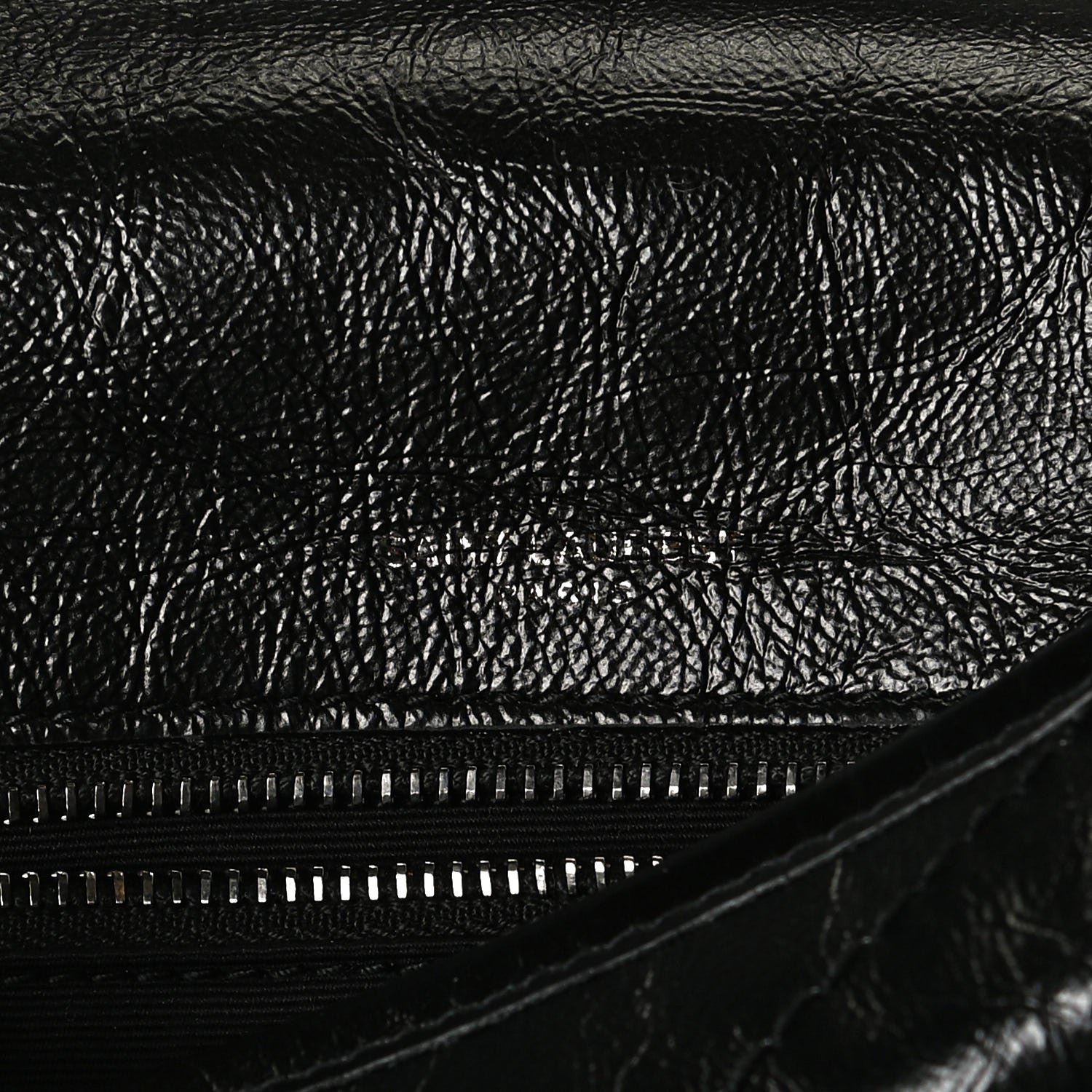 Saint Laurent Crinkled Calfskin Matelasse Monogram Medium Niki Chain Satchel Black 12 of 13
