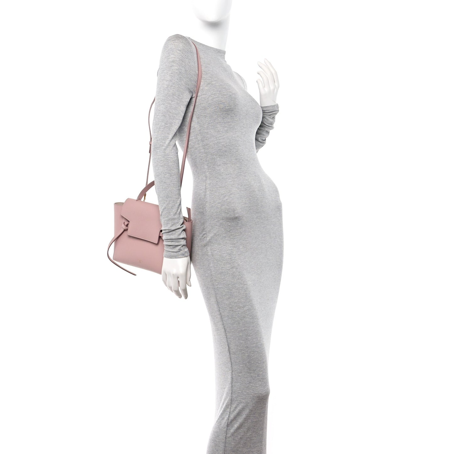 Grained Calfskin Nano Belt Bag Vintage Pink