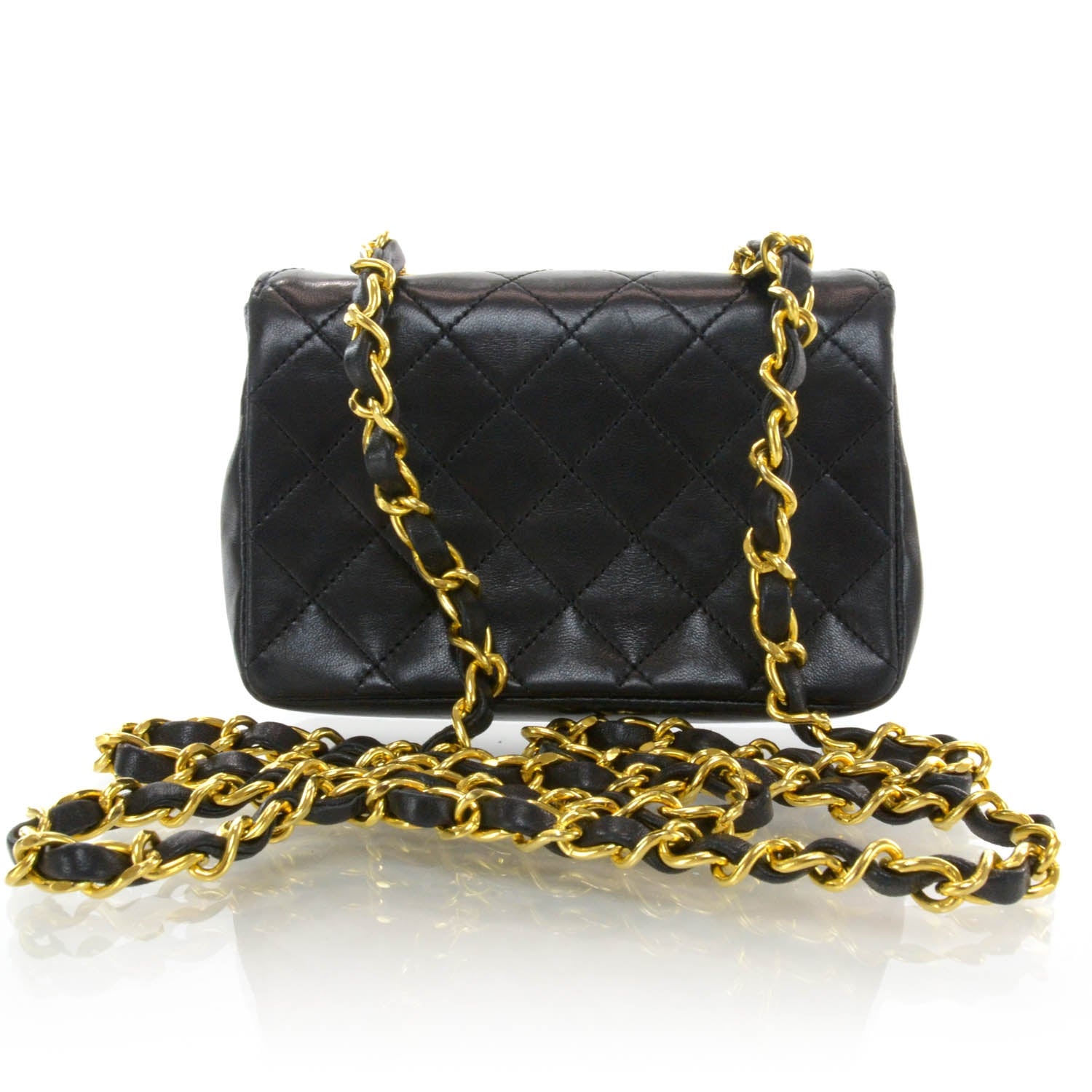 Chanel Lambskin Quilted Mini Flap Black 3 of 10
