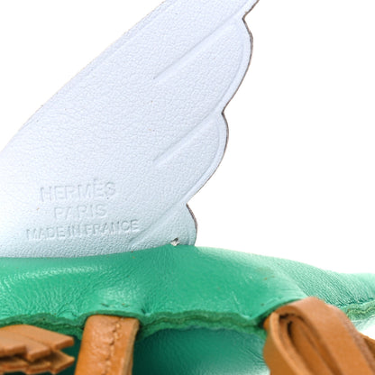 Hermes Milo Lambskin Grigri Rodeo Pegase Horse Bag Charm PM Menthe Sesame Bleu Brume 3 of 4
