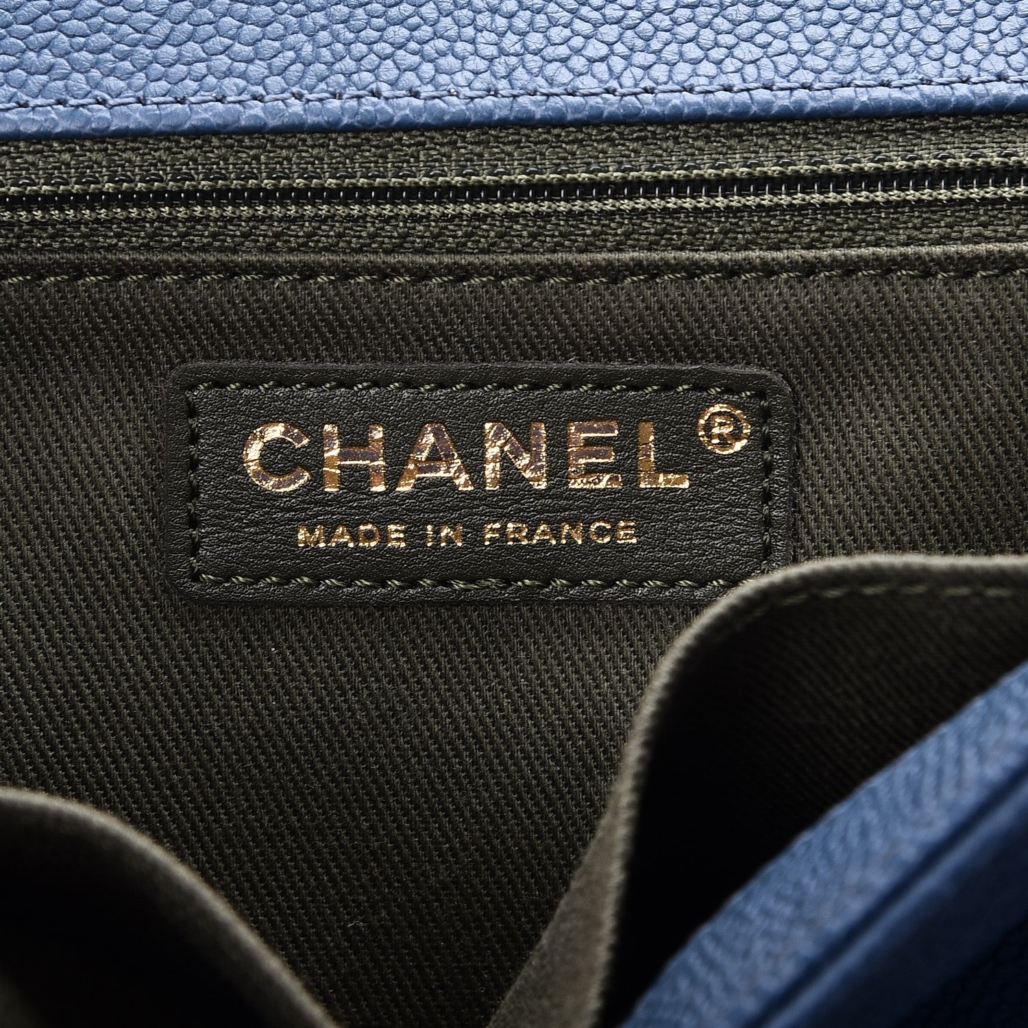 Chanel Caviar Quilted New Medium Boy Flap Dark Blue 7 of 9