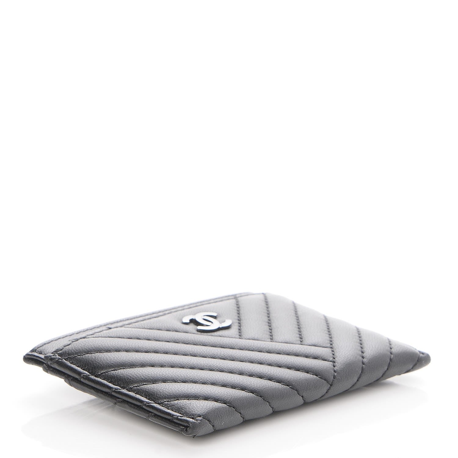Chanel Lambskin Quilted CC Crossing Card Holder Black 4 of 15