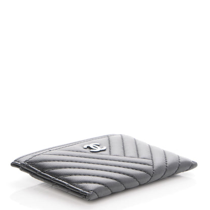 Chanel Lambskin Quilted CC Crossing Card Holder Black 4 of 15