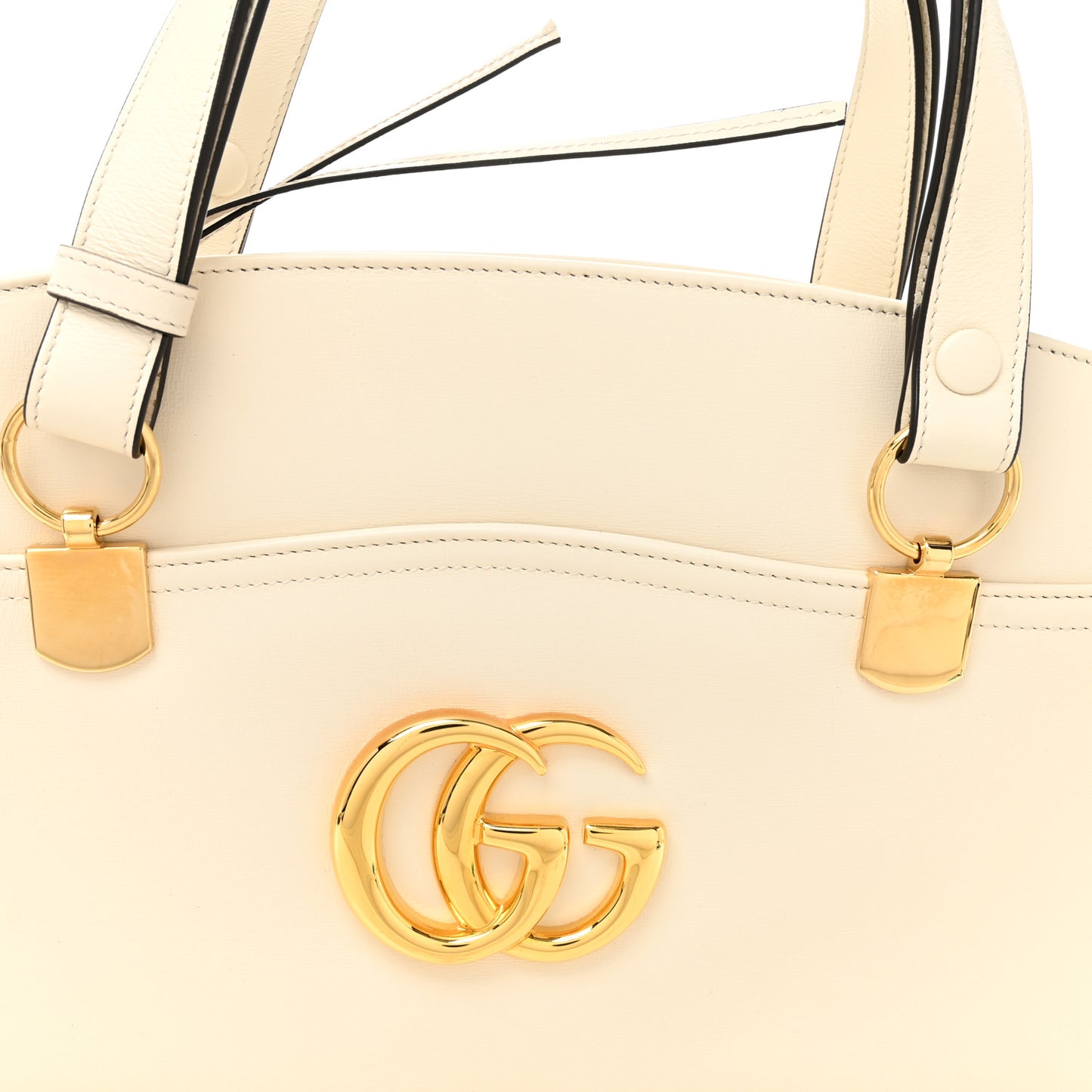 Vitello Palmellato Lux Arli Top Handle Bag White