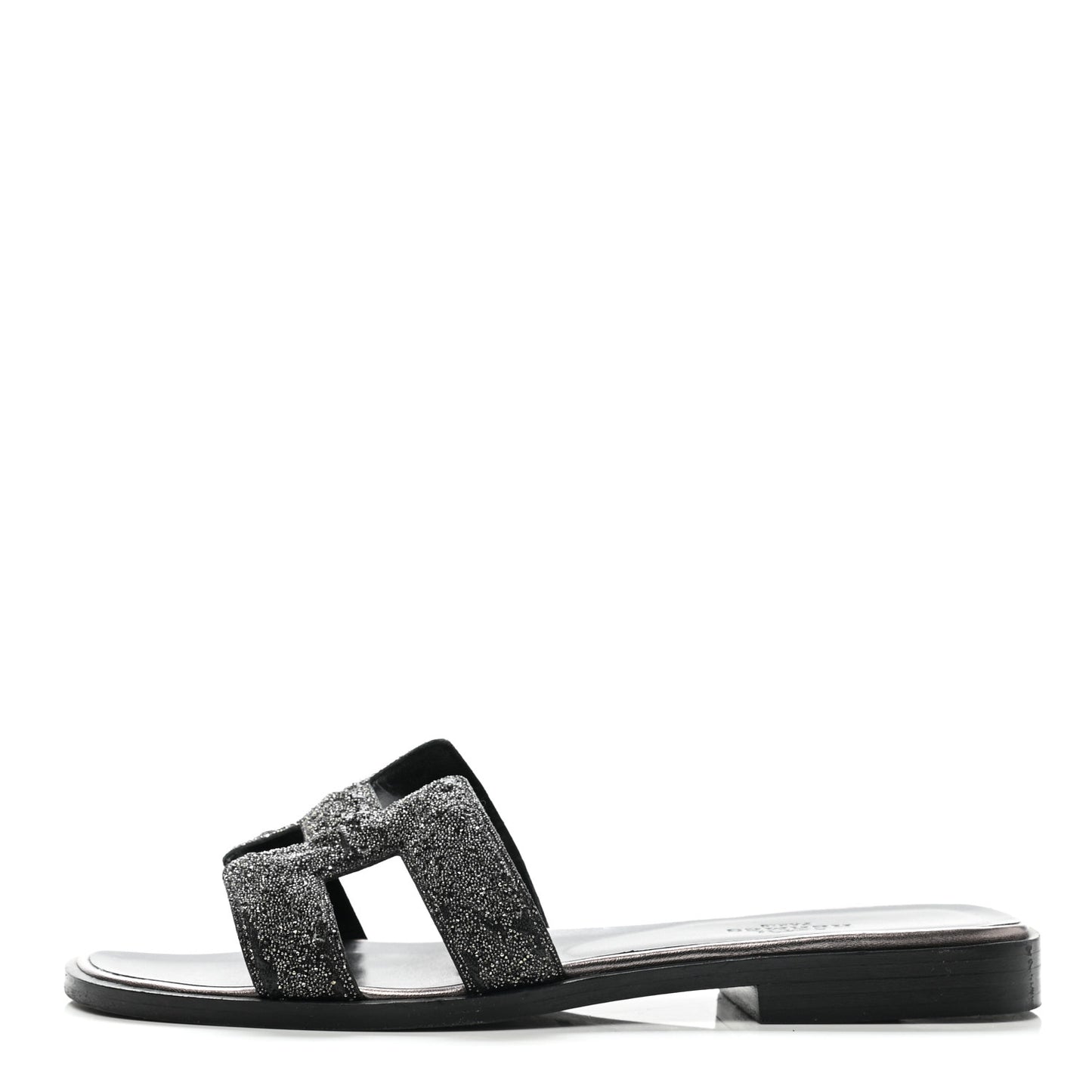 Goatskin Crystal Oran Sandals 35 Black
