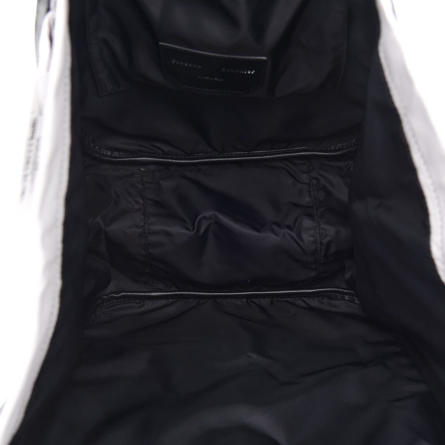 Proenza Schouler Nappa Colorblock Side Pockets Tote Black White 5 of 8