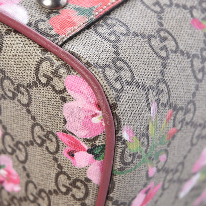 Gucci GG Supreme Monogram Blooms Medium Boston Beige Multicolor Dry Rose 10 of 10