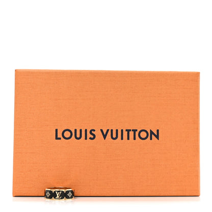 Louis Vuitton Metal Enamel Nanogram Ring M 54 7 Black 5 of 5