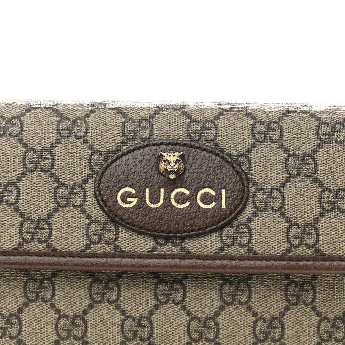 GG Supreme Monogram Neo Vintage Web Belt Bag Brown