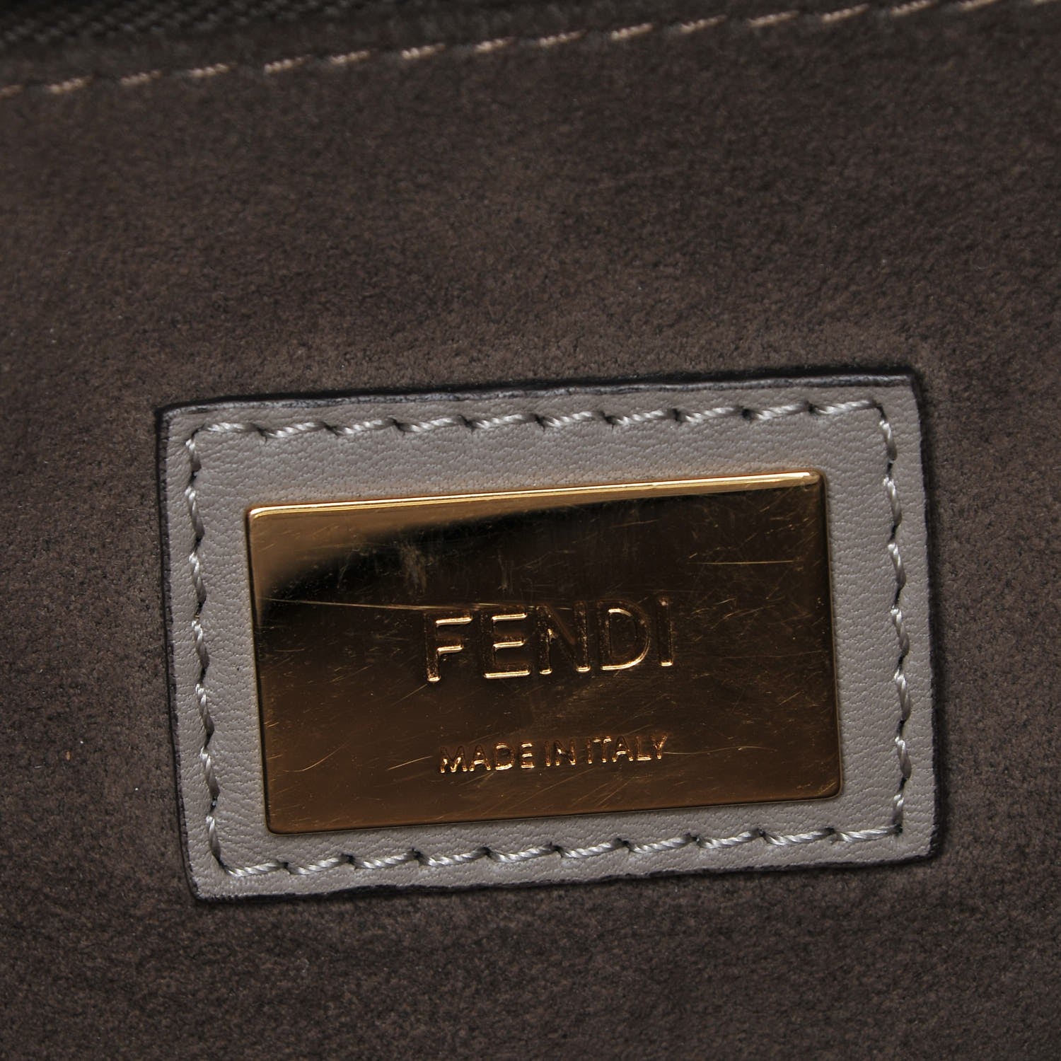 Fendi Vitello Seta Plexiglass Tortoise Medium Peekaboo Iconic Satchel Tortora 7 of 15
