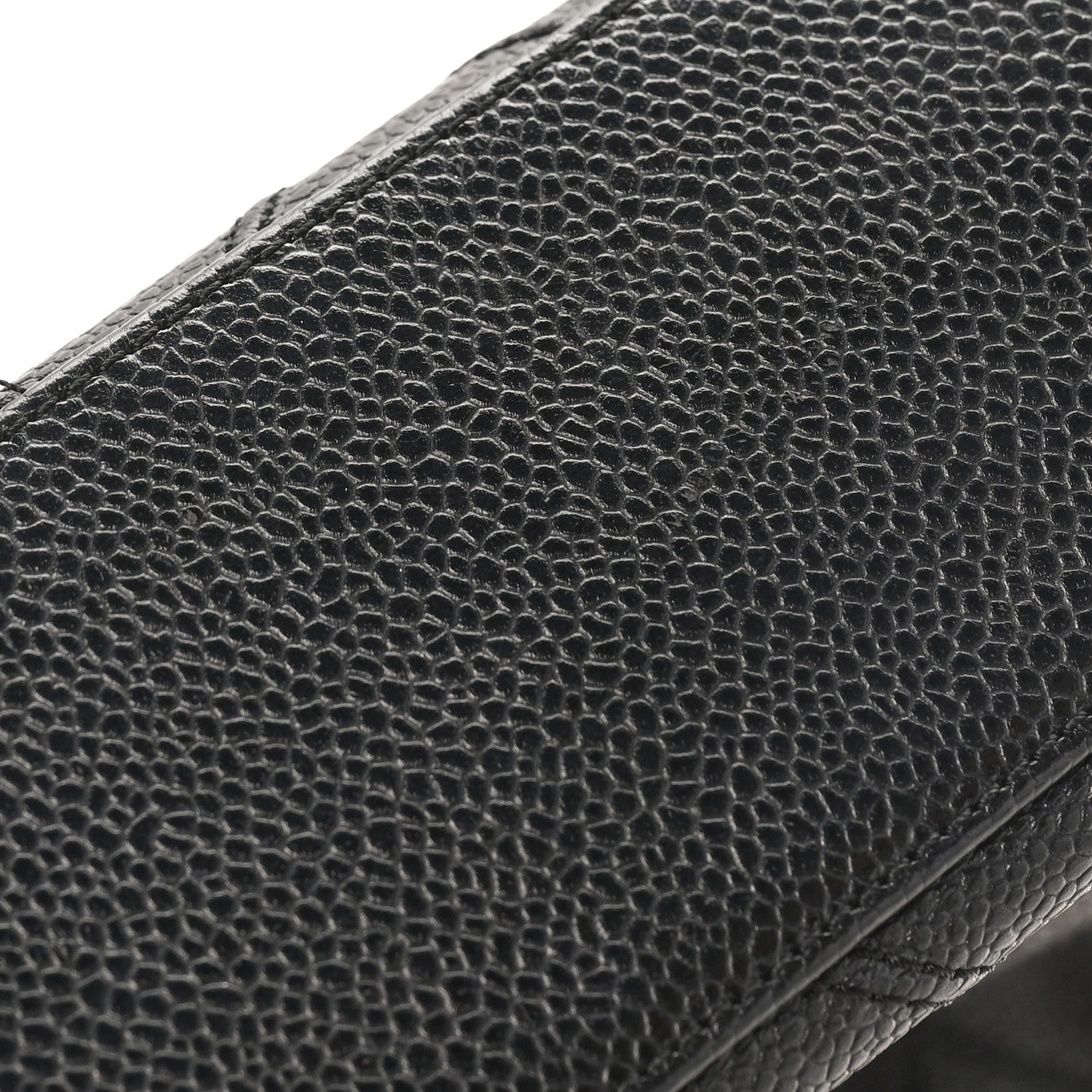 Chanel Caviar Diamond Embossed Shoulder Bag  Black 11 of 11