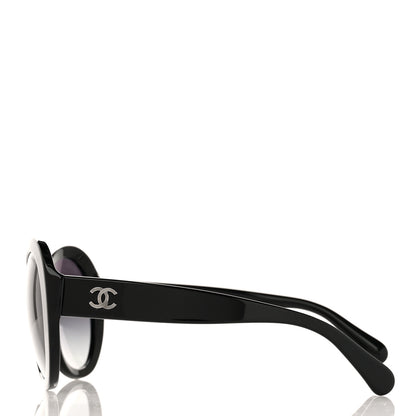 Chanel Oval CC Sunglasses 5372 Black 3 of 8