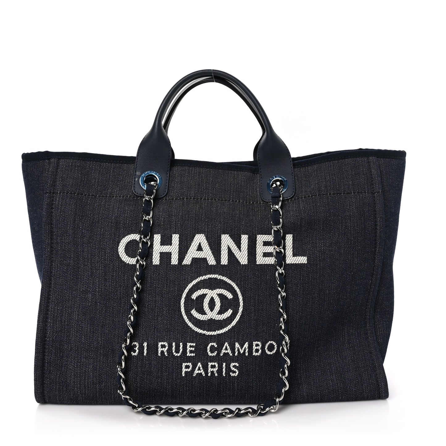 Denim Medium Deauville Tote Dark Blue