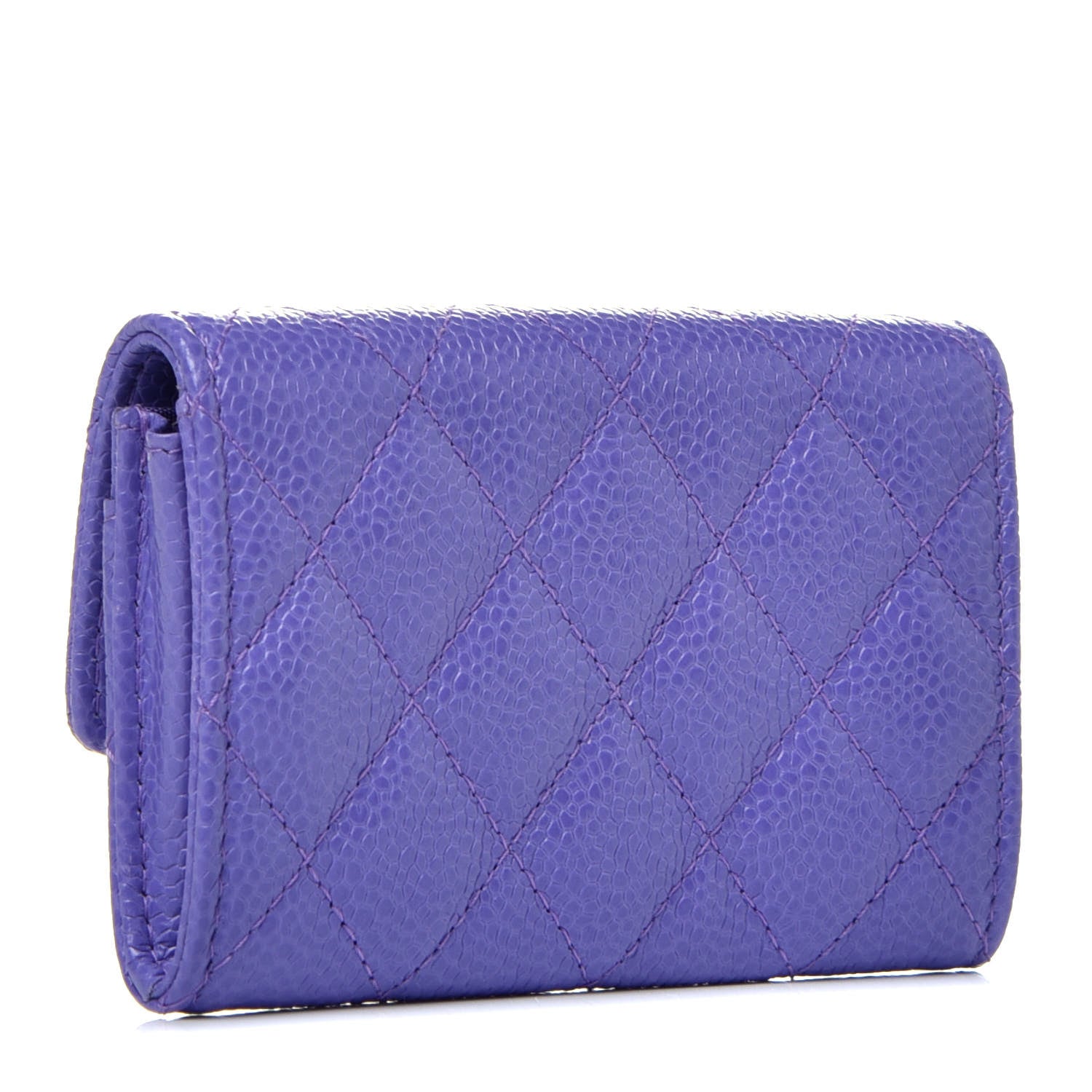 Chanel Caviar Quilted Incognito Flap Card Holder Purple 3 of 9