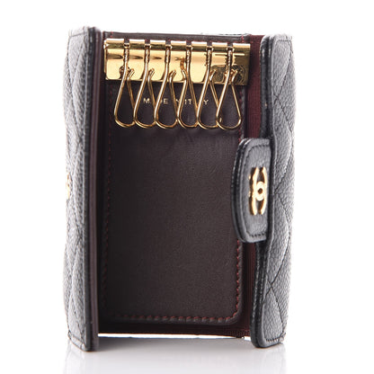 Chanel Caviar Quilted 6 Key Holder Black 5 of 8