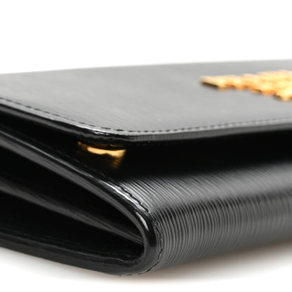 Prada Vitello Move Metal Oro Chain Wallet Black 9 of 11
