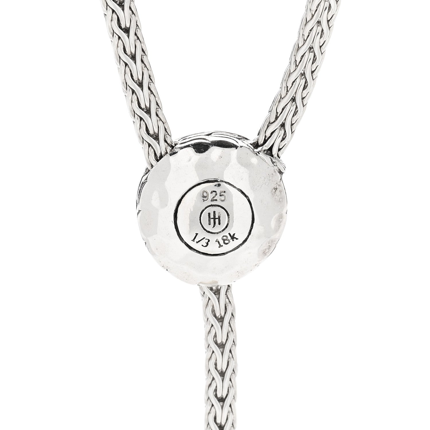 John Hardy Sterling Silver 18K Yellow Gold Classic Chain Hammered Y Necklace 4 of 4