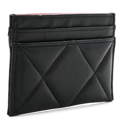 Chanel Lambskin Quilted Chanel 19 Card Holder Black 3 of 10