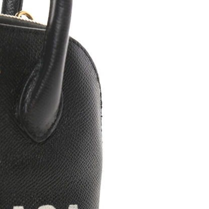 Balenciaga Signature Grained Calfskin XXS Ville Top Handle Bag Black White 12 of 13