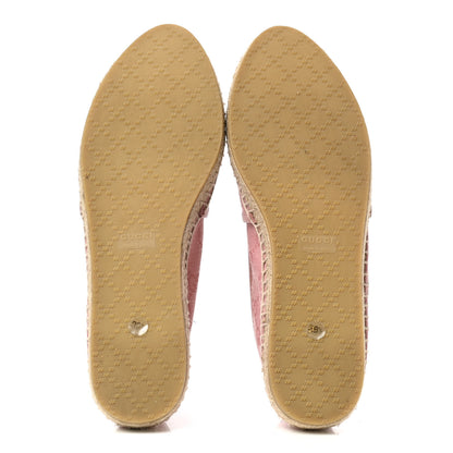 Gucci Monogram Espadrilles 38.5 Soft Pink 5 of 7