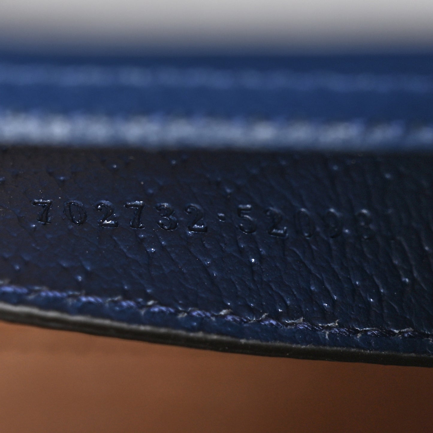 Textured Dollar Calfskin Web Mini Diana Tote Bag Royal Crop