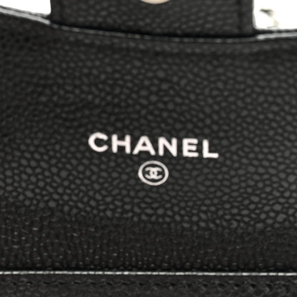 Chanel Caviar Quilted Flap Card Holder On Chain Black 6 of 9