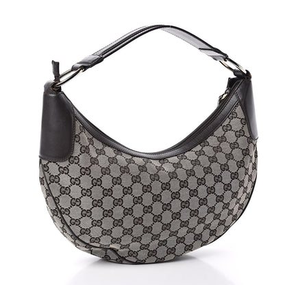 Gucci Monogram Half Moon Hobo Dark Brown 3 of 12