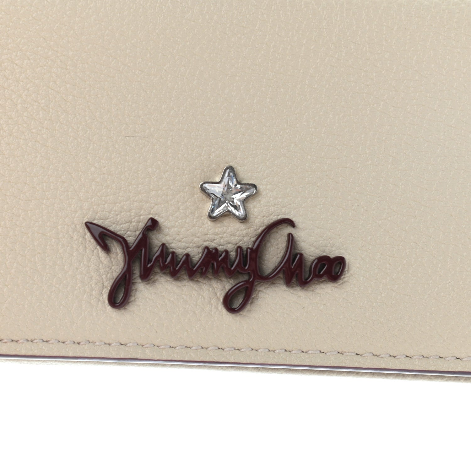 Jimmy Choo Grainy Calfskin Zuri Card Holder Linen 8 of 12