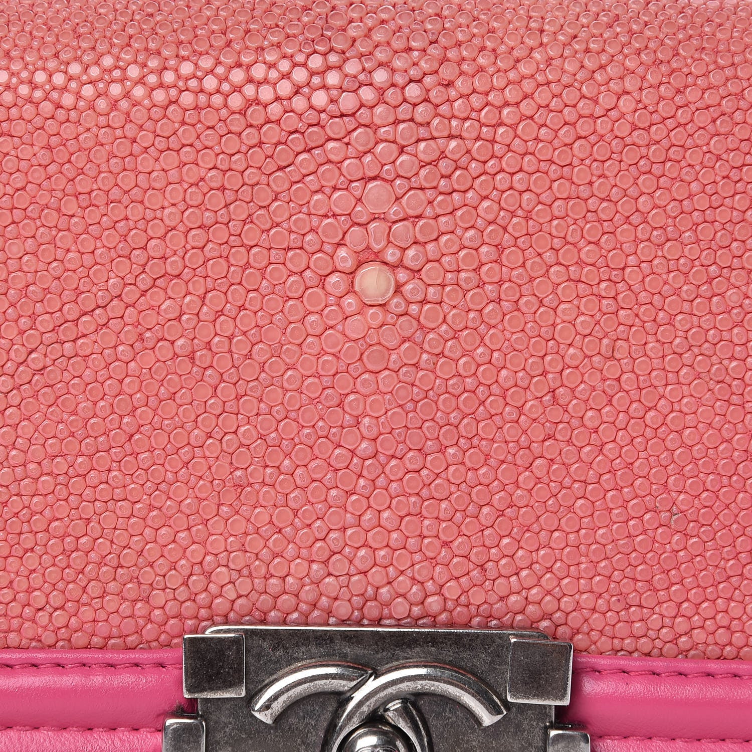 Chanel Galuchat Stingray Small Boy Flap Pink 10 of 13