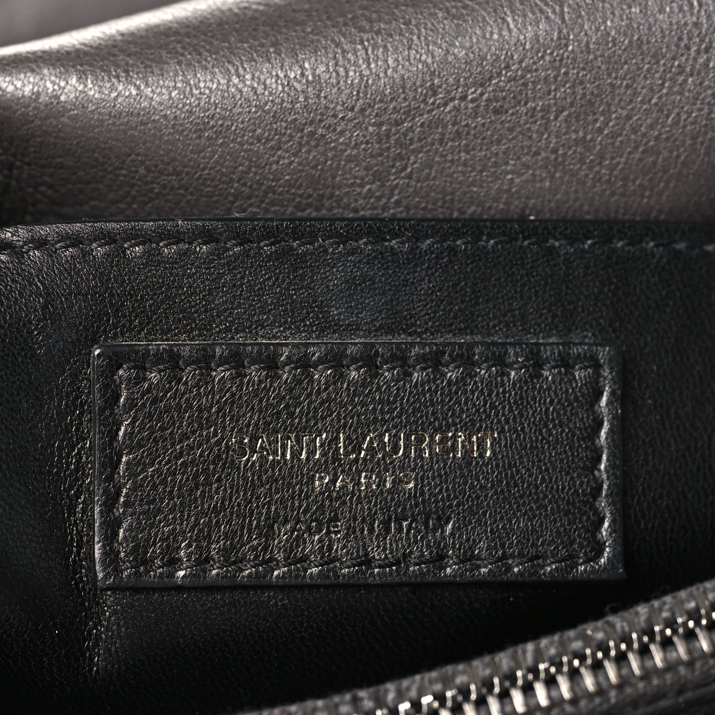 Sheepskin Matelasse Chevron Monogram Large College Satchel Dark Anthracite