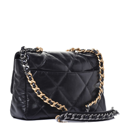 Chanel Lambskin Quilted Medium 19 Flap Black 3 of 11