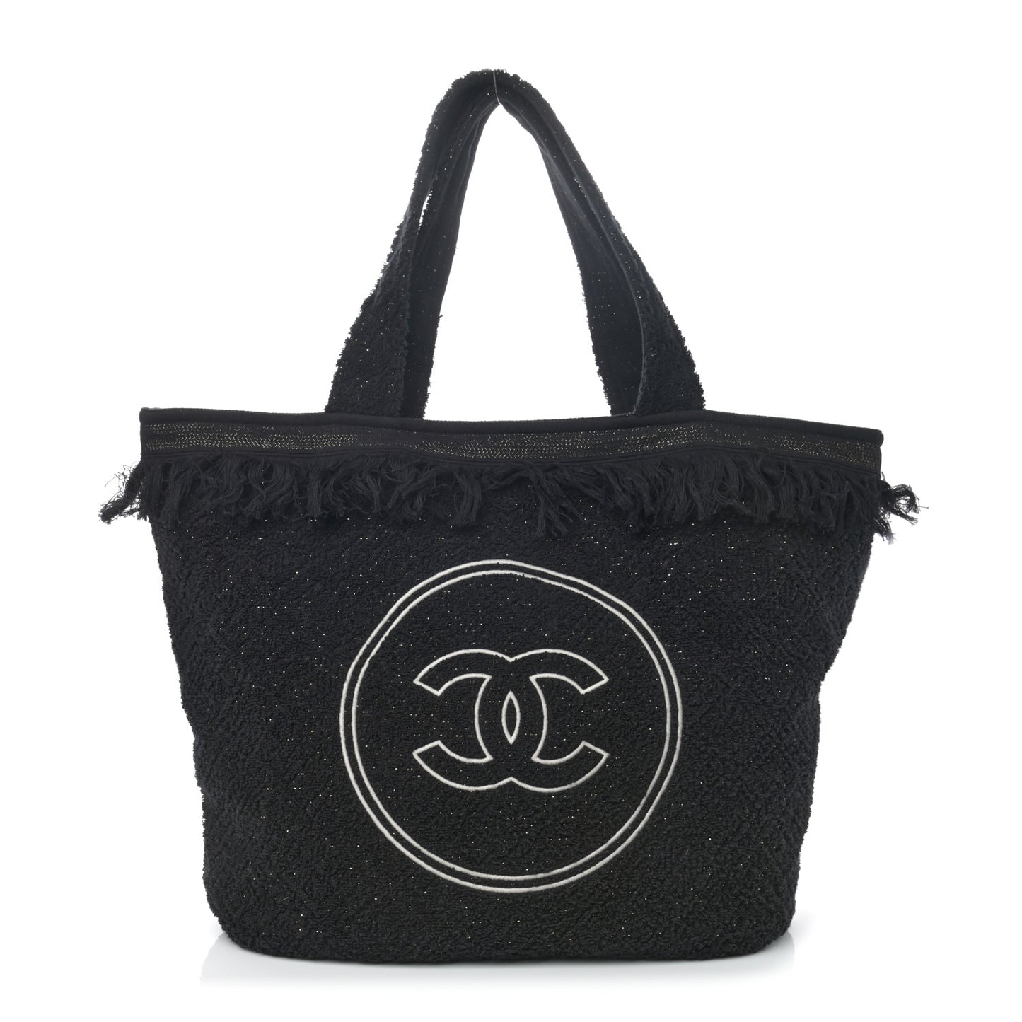 Terry Cotton CC Beach Tote Towel Set Black