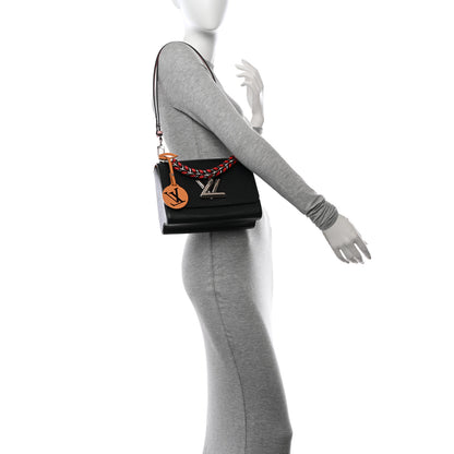 Louis Vuitton Epi Twist Braided Strap Shoulder Bag MM Black 2 of 12