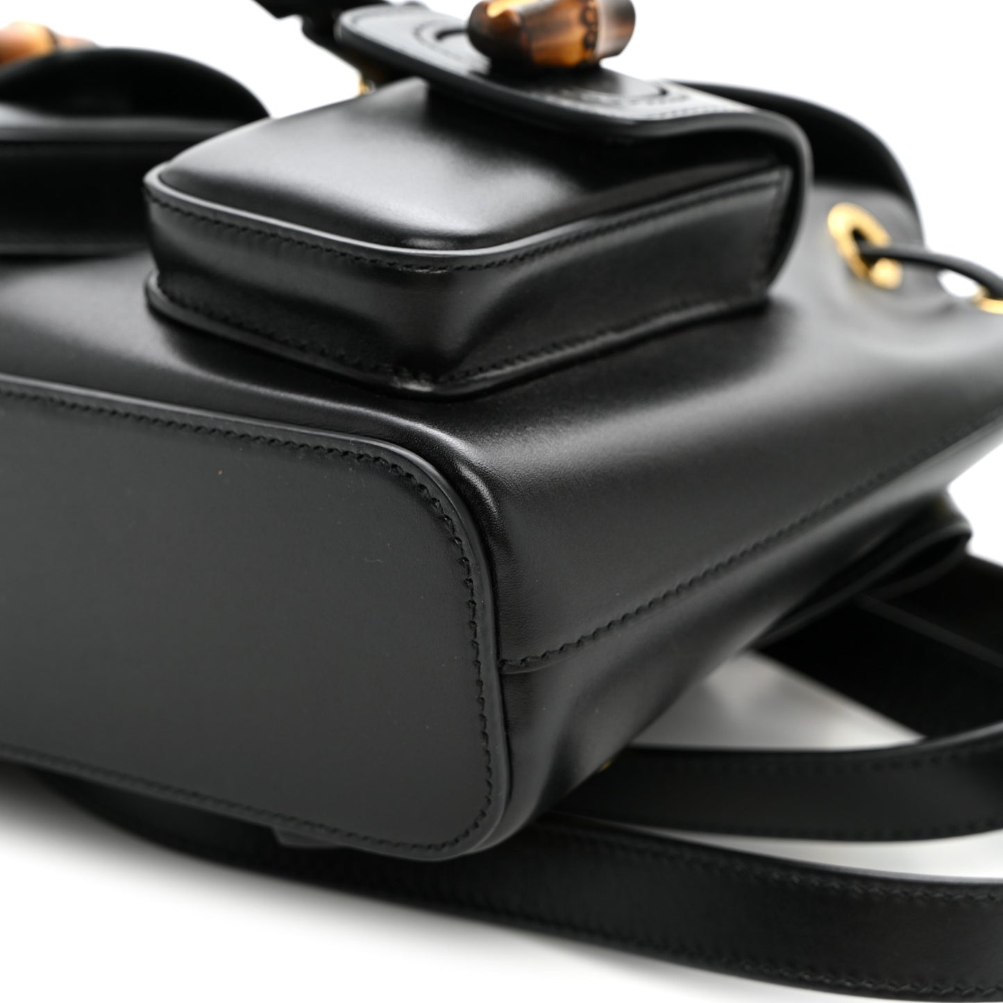 Calfskin Bamboo Backpack Black