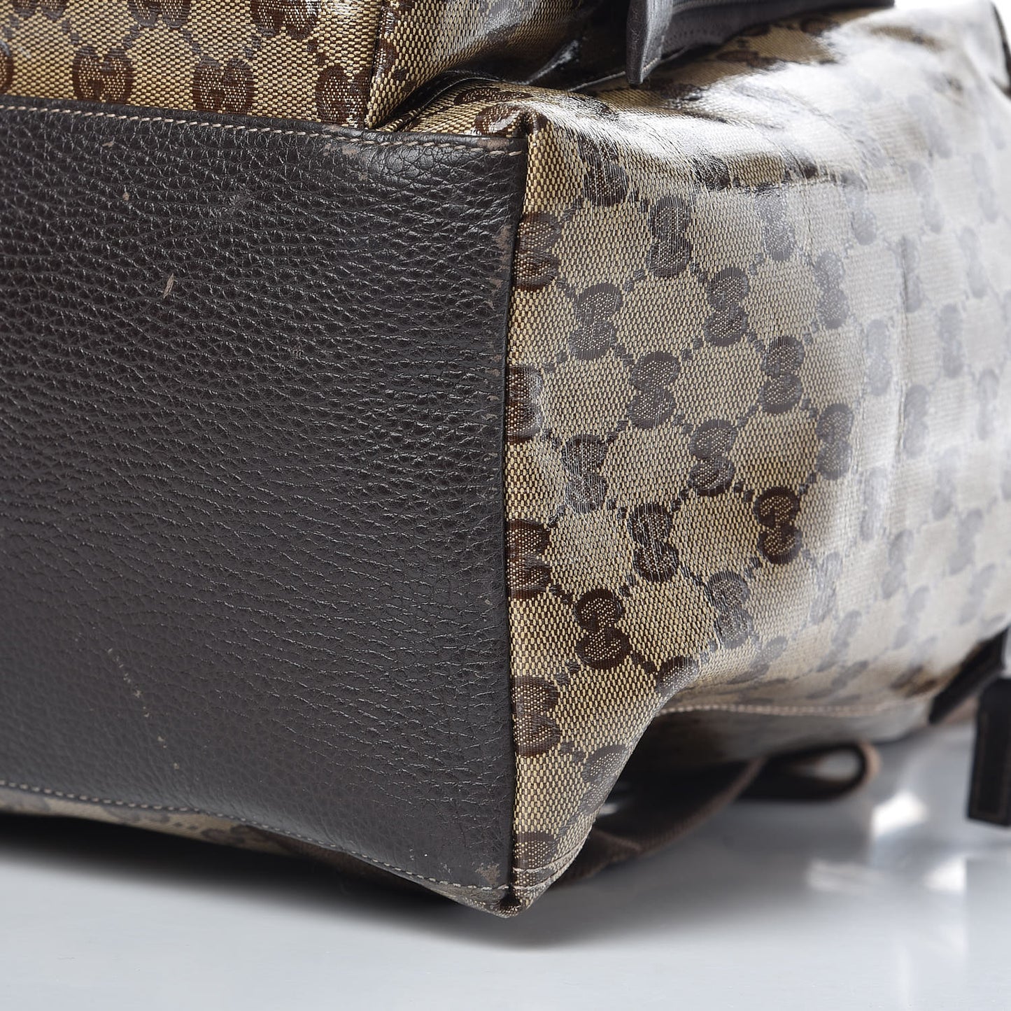 Crystal Monogram Backpack Dark Brown