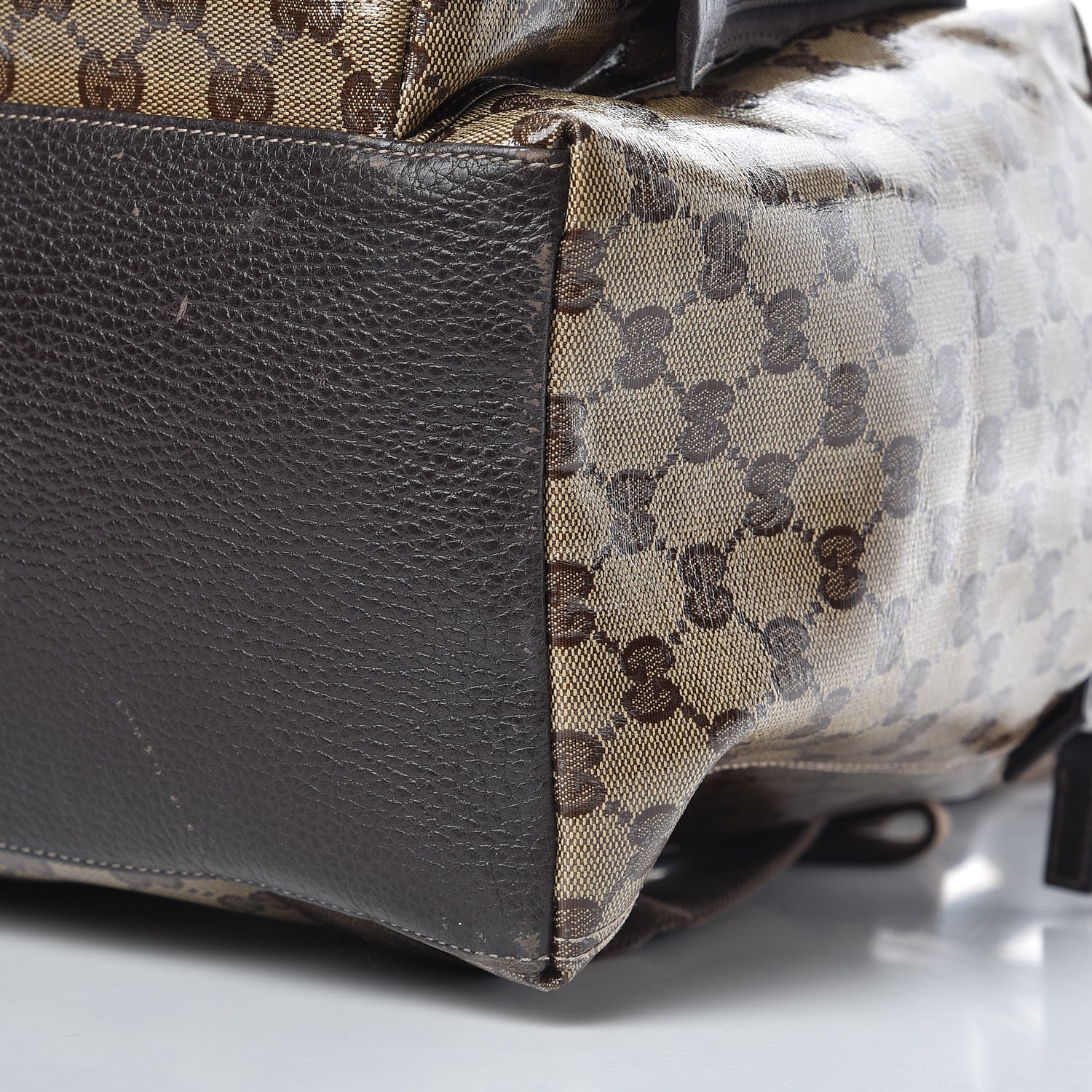 Gucci Crystal Monogram Backpack Dark Brown 11 of 15